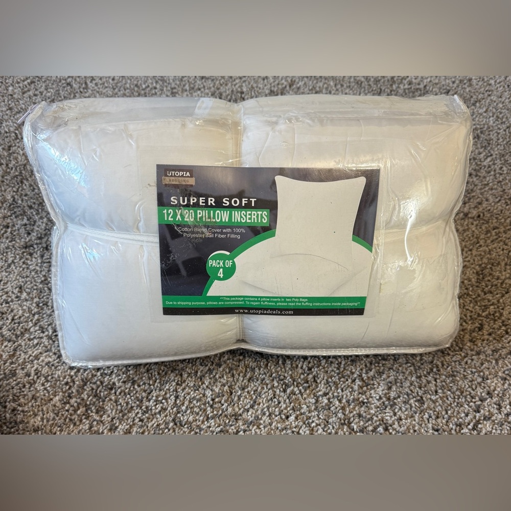 UTOPÍA Bedding Super Soft 12 X 20 Pillow inserts